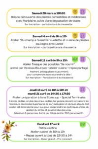 Programmation Ecofolies du 1er semestre 2026