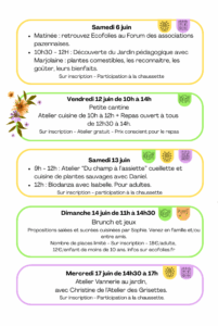 Programmation Ecofolies du 1er semestre 2026