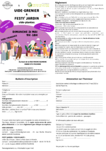 Inscription au vide grenier Ecofolies 2026