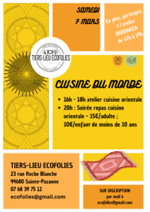 Soirée cuisine du monde Ecofolies