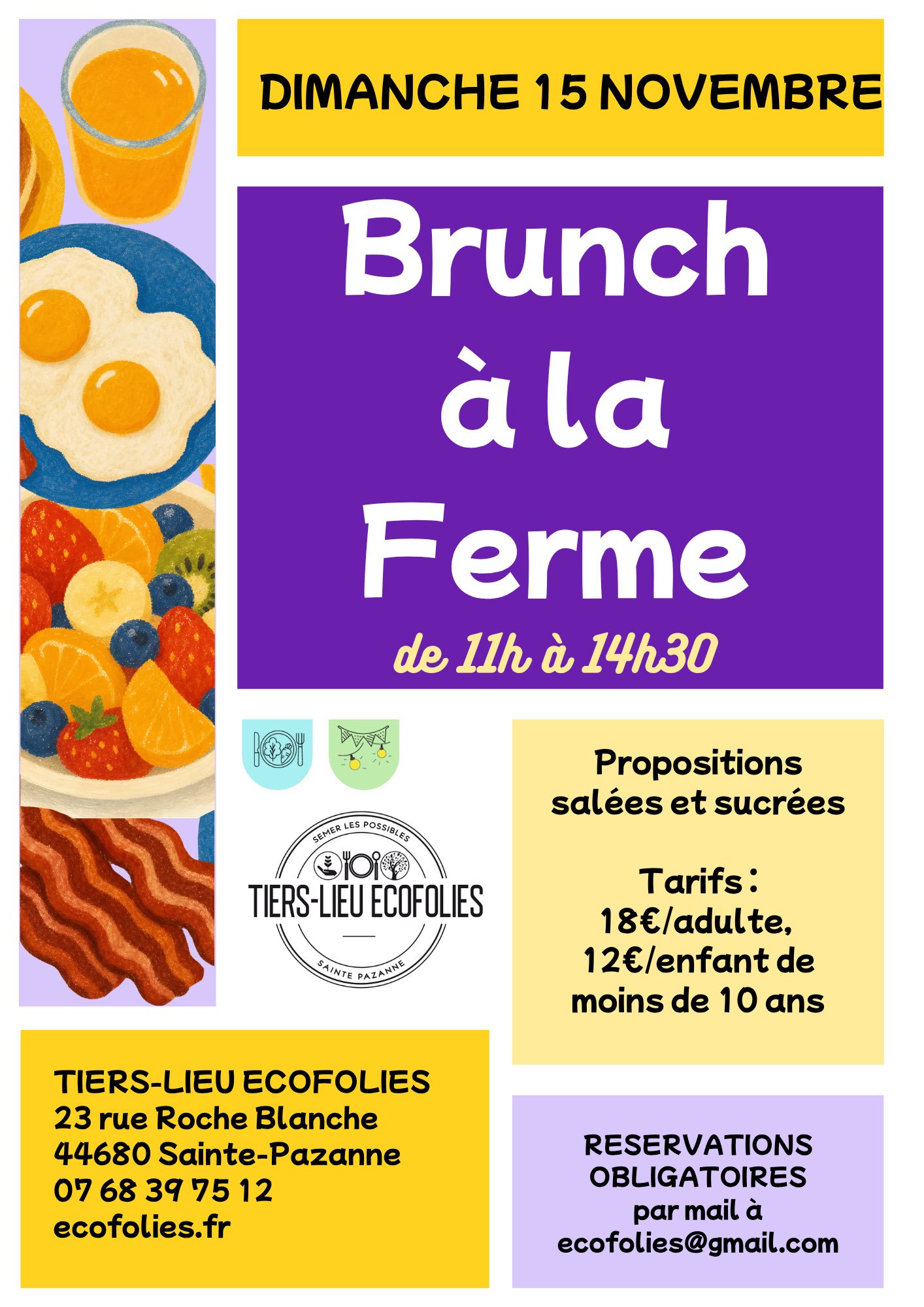Brunch Ecofolies 15 novembre